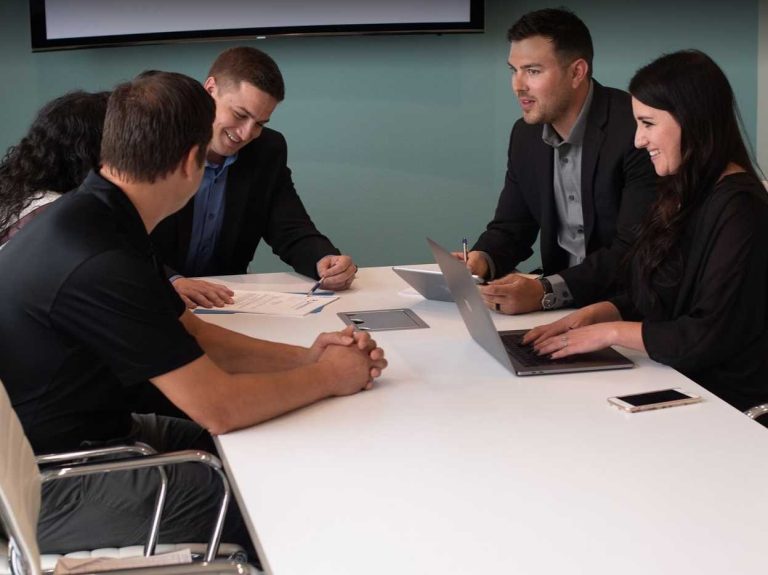 Roberts Jones Law team having a meeting with clients