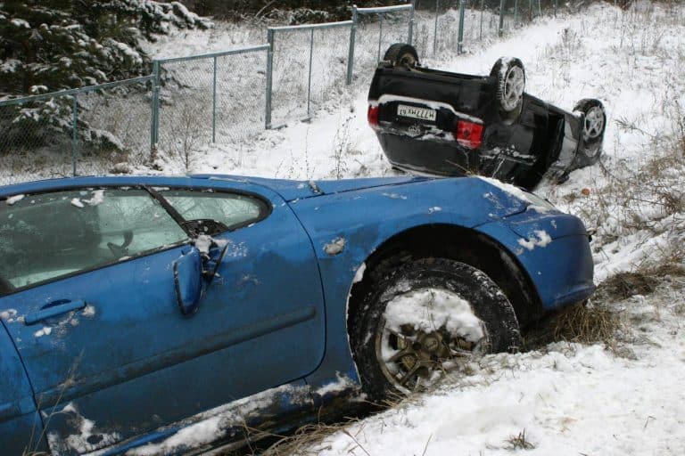 winter car accident in WA